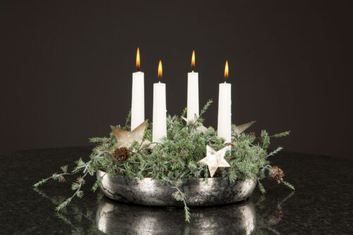 Lummergirlang med kottar 180 cm.