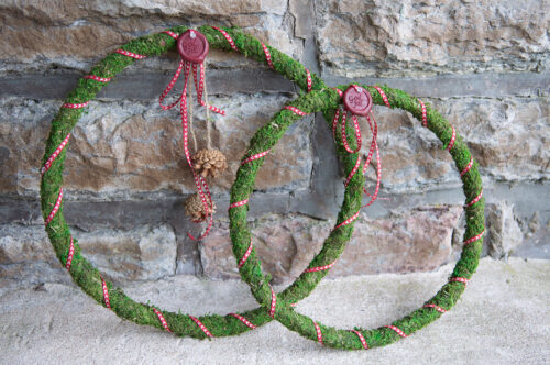 Mosskrans tunn Ø36/30 cm.