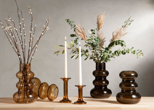 Glasvas Flora Amber 30 cm