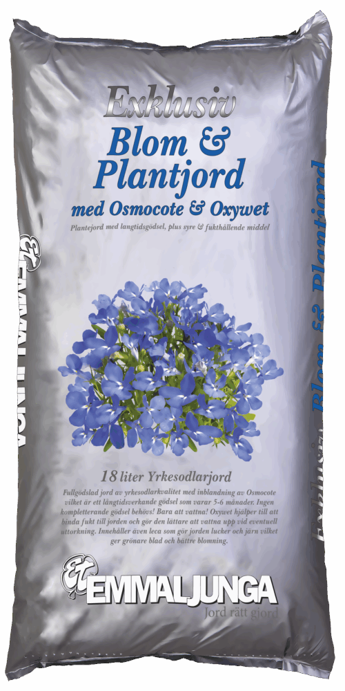 Exklusiv Blomjord med Osmocote 18 liter från emmaljunga