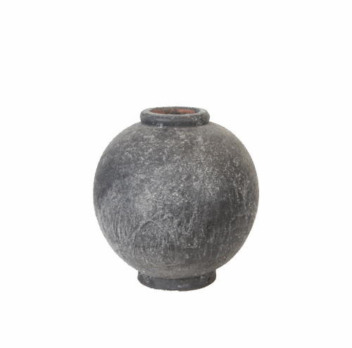 Utekruka i antik svart, Ø24x25 cm, för små växter utomhus