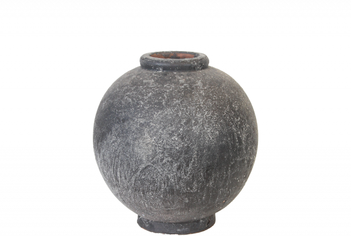 Utekruka i antik svart, Ø24x25 cm, för små växter utomhus