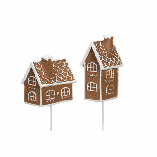 Pepparkakshus på pinne.