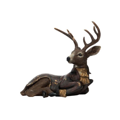Vilande hjort i poly, 35 cm.