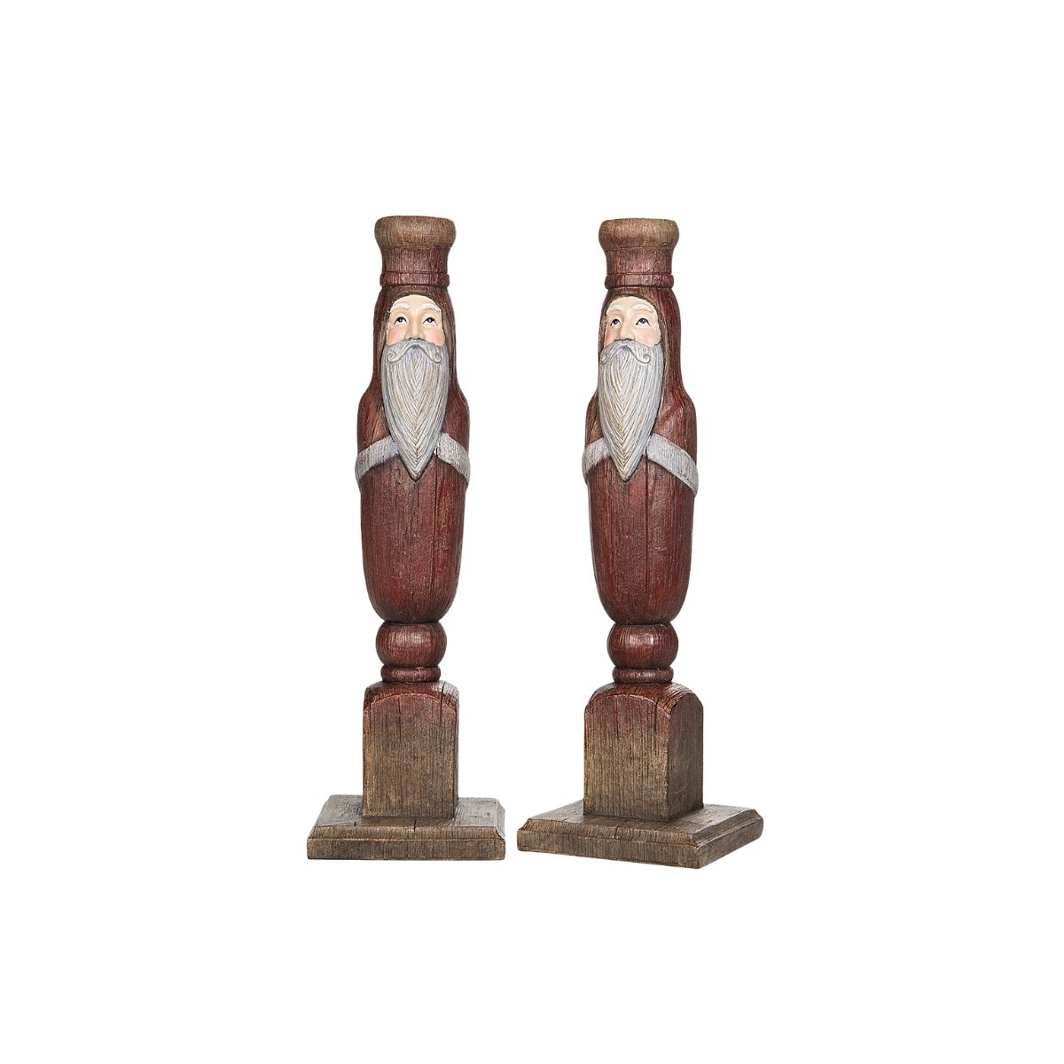 Röd tomte-ljusstake