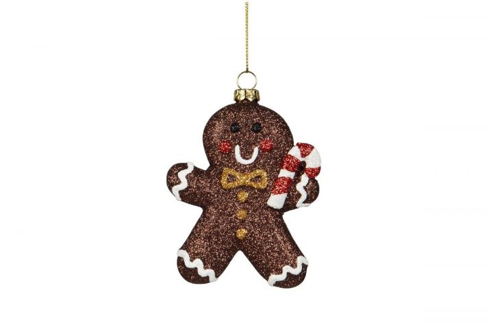 Hängande pepparkaksgubbe, 11 cm.