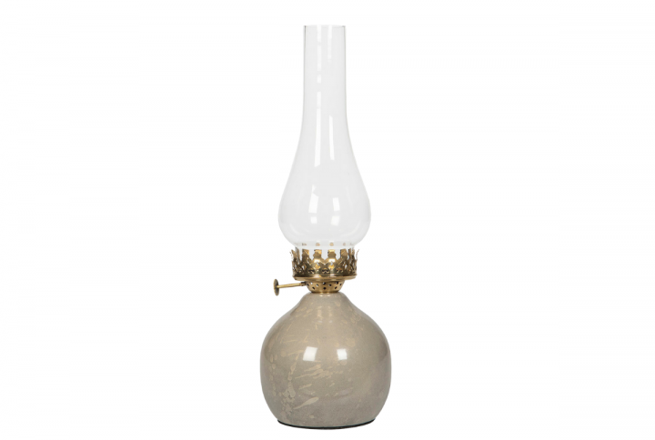 Värmeljuslykta Globe greige.