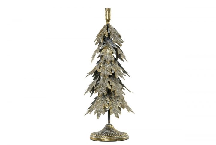 Ljusstake i form av eklövsträd