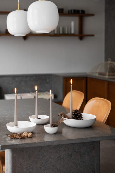 Lidatorp ljusstake i keramik med skål