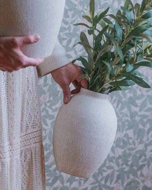 Metallvas Erato för snittblommor och torkade växter