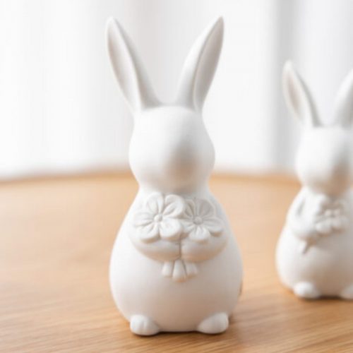Ilse dekoration kanin i matt keramik