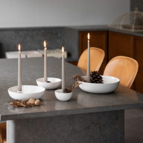 Lidatorp ljusstake i keramik med skål