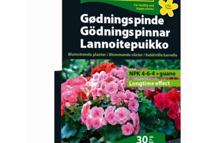 Hornum Gödselpinnar för blommande växter i krukor och balkonglådor.