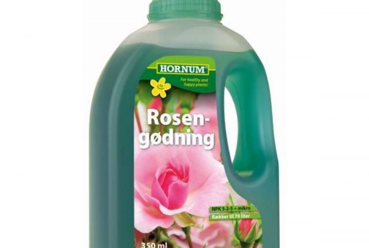 Hornum Rosnäring för rosor i kruka och trädgård.