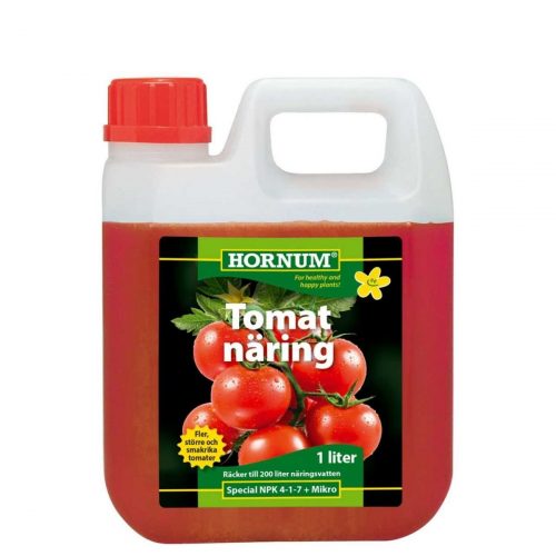 Flaska med Hornum tomatnäring för tomatplantor