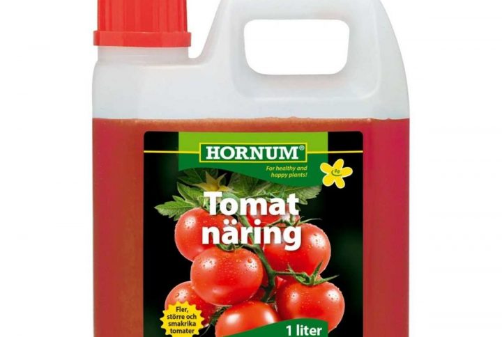 Flaska med Hornum tomatnäring för tomatplantor